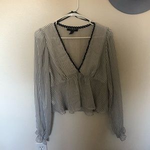 Sheer striped blouse
